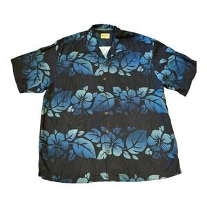 Tommy Bahama 100% Silk Tropical Short Sleeves Button Down XLX / TGT